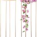 NUPTIO Gold Vases for Centerpieces Wedding - 2 Pcs 39.4 inch Tall Metal Flower Vase Flowers Stand for Party Tables Decorations - Elegant Bulk Weddings Decoration Table Geometric Centerpiece Stand