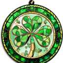 FLAGWIX Irish Gifts for Women, Men - Christmas Ornaments 2024, Good Luck, Spiritual Gifts for Women, Mom, Friends, St Patricks Day Shamrock Accessories - Christmas Decorations Suncatcher Ornaments