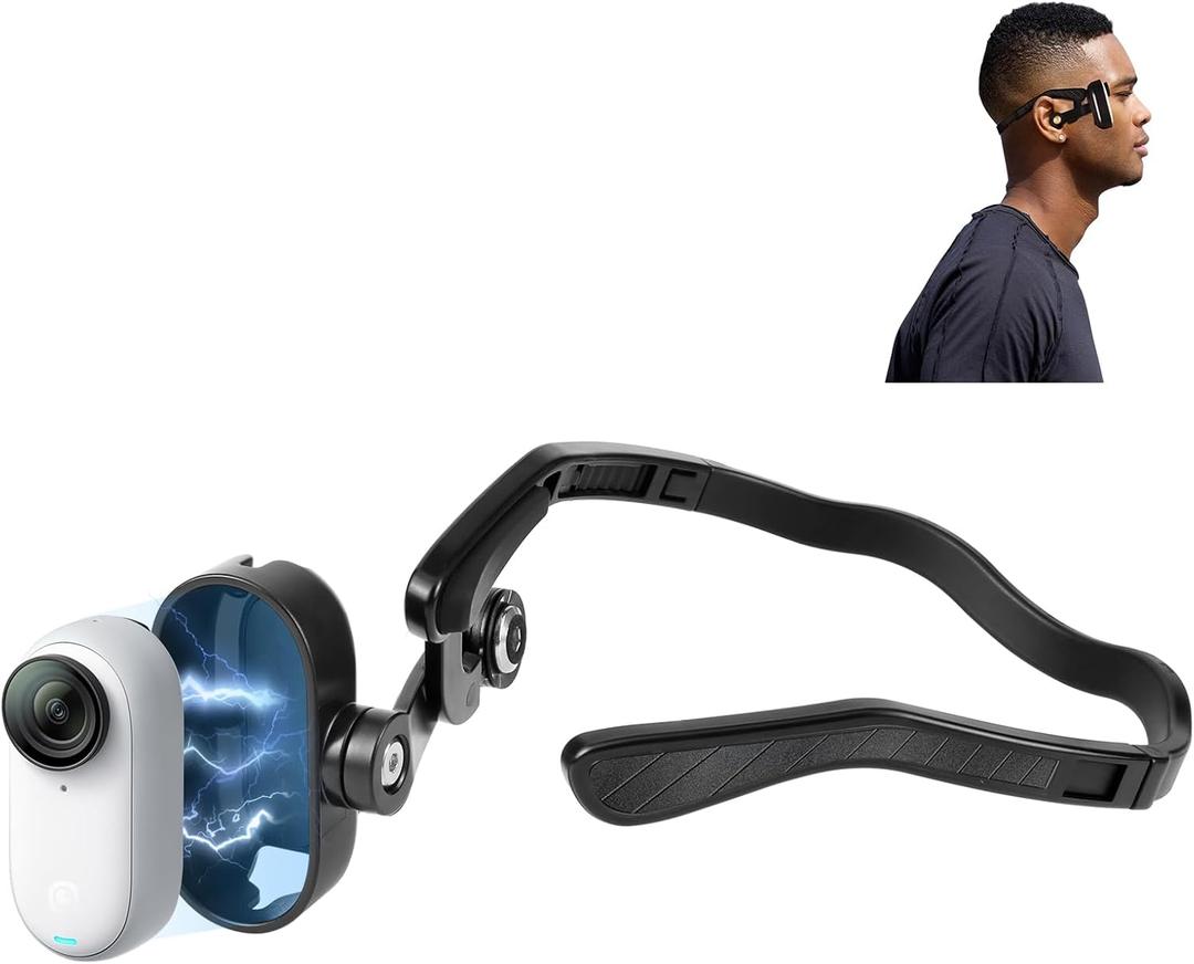 PULUZ Head Mounted Magnetic Ear Mount Holder for Insta360 Go 3 / GO 3S,Quick Release Lug Mount for POV/Vlog Selfie Video Recording