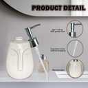 White Soap Dispenser, with Face Design, Ceramic Funny Liquid Dispenser, Refillable Lotion, Soap, Shampoo, Bathroom and Kitchen (White02)