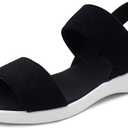 SM New York Women's Low Wedge Sandals Comfortable Arch Support Platform Open toe Casual Dressy Flat Summer Sandals with Adjustable Straps 9.5