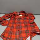 Senert Women's Button Down Nightgowns V Neck Nightshirt Long Sleeve Sleepwear Soft Pajamas Dress Red Green Plaid, Medium
