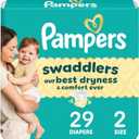 Pampers Swaddlers Diapers, Size 2 (10-22 lbs), 29 Count, Absorbent, Keeps Baby Dry and Comfortable, Skin Safe Disposable Baby Diaper