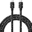 USB C to USB C Cable for iPhone 16 Charging Cord Bling Sparking Diamond iPhone Charger Cord Black USB Cable 4FT for iPhone 16E 15 Plus Pro Max Samsung Galaxy S25 S24 iPad Pro Air