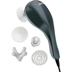 Wahl Soothing Vibration Corded Massager with 4 Attachment Heads, 2 Speed Massage Tool for Pressure & Pain Relief on The Face, Neck and Head, FSA Eligible, Model 4120-600 (5 Piece Set)