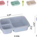 Bento Box Adult Lunch Box 4 Pack Lunch Containers 3-Compartment Reusable Food Storage Snack Containers Dishwasher Safe Stackable for Work & Travel