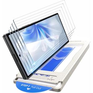 WSKEN 4 Pack Front Screen Protector for Samsung Galaxy Z Fold 7 - [Auto Dust Remove] [Zero Bubble] [NO.1 Top 9H+ Tempered Glass] 8K HD 12X Shatterproof Case Friendly,Easy Installation