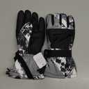 Ski Gloves,Winter Snow Waterproof Gloves Touchscreen Skiing & Snowboarding Cold Weather Glovess,Fits Both Men & Women,for ParentChild Kids with Wrist Strap (Grey)