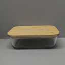 Glass Food Storage Containers with Bamboo Lids (4 Pack, 36 Ounce) Eco Friendly Meal Prep Containers Airtight  Plastic Free, BPA Free