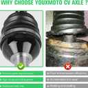 Youxmoto Rear Right CV Axle For Can-Am Outlander 1000 2012-2018 (Max HO 4x4 EFI DPS XT Xmr)/ Outlander 570 850 500 400 650 800R, CV Axle for Can-Am Renegade 500 570 800 1000, 705501848, 705502473