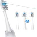 3 Pack Toothbrush Replacement Heads Compatible with WaterPik Sonic Fusion 2.0, FitMount Flossing Brush Head Fit for Water-Pic SF-01 SF-02 and 2.0 SF-03 SF-04 (White)