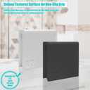 Frameless Glass Shower Door Latch - No Drill Sliding Stop for Privacy, Effective Pet Barrier for Bathroom, Removable & Damage-Free Accessory for Rental Homes & Shared Spaces (White, 1/2 in)