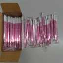 Gisafai 100 Pcs Microblading Pen Manual Eyebrow Pens Supplies Aluminum Microblade Pen Tool Holder Hand Tools for Makeup Supplies Salons (Silver,Pink)