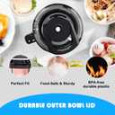 Outer Bowl Lid for Ninja NC301 Ice Cream Maker, Compatible with NC299AMZ/NC301/NC300/NC201/NC101 Series (No Paddle), Replacement Creami Lid, Dishwasher Safe Ice Cream Maker Accessories