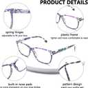 Progressive Multifocus Reading Glasses for Women, Pattern Print Blue Light Block Stylish Ladies Computer Readers