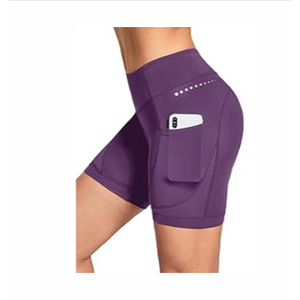 baleaf 4D Padded Bike Shorts Women Cycling Underwear Gel Padding Pockets Purple, Size L