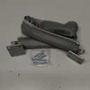 QCAA Extra Heavy Storm Door Chain Check, for Heavy Commercial Door, 32" Length Overall, Solid Brass Bracket Satin Chrome Plated, 304 Stainless Steel Hook, Grey Textured Vinyl Cover, 1 Pack