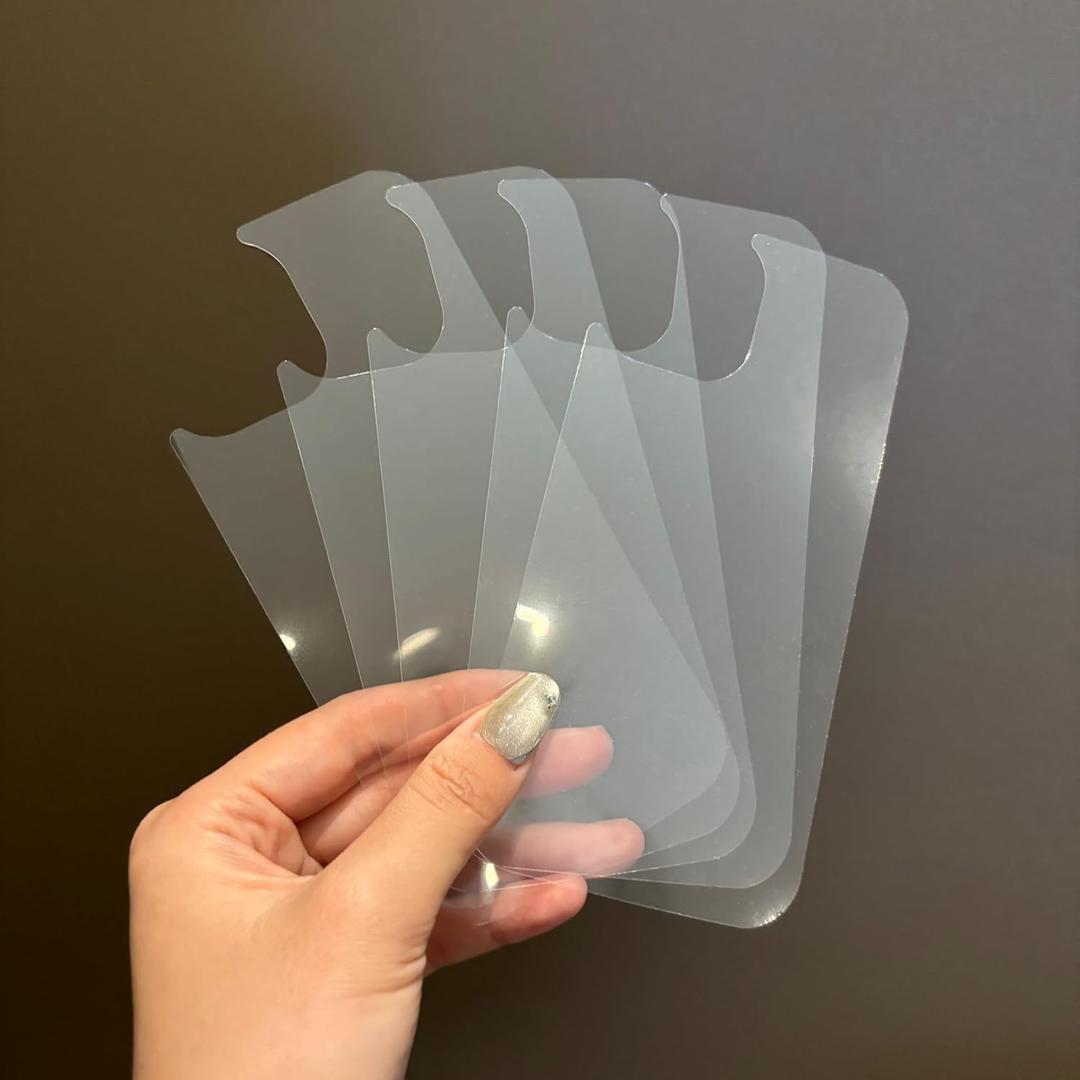 5 Pcs DIY Clear Cards for iPhone 14 Plus, 15 Plus, Clear Insert Cards for Stickers, Photos, for iPhone Case 6.7 Inches