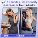 Wireless TENS Unit Two Portable TENS Unit Muscle Stimulators for Pain Relief, Featuring 6 TENS Modes and 6 EMS Modes with a Stylish PU Carrying Case and Can be Controlled Via an APP.