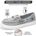 Project Cloud Sneakers for Women - Memory Foam Spring Shoes for Women Footwear - Slip-On Boat Shoes - Non Slip Fashion Sneakers - Lightweight Loafers (Seasalt, Gray, 10)