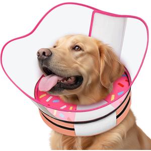 Supet Raised Sponge Dog Cone Collar Alternative After Surgery, Soft Dog Cone for Small Medium Large Dogs to Stop Licking, Pet Neck Donut Collar After Surgery (XL(Neck 14"-18.5"))