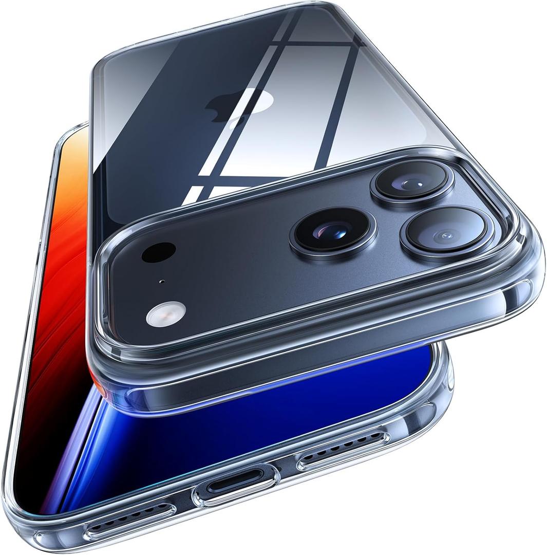 TORRAS for iPhone 17 Pro Case Crystal Clear, Ultra-Thin, 2025 Upgraded Non-Yellowing, Military-Grade Protection, Transparent Slim Case for iPhone 17 Pro Phone Case, Soft, Anti-Scratch, Clear