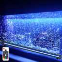 Submersible Fish Tank Aquarium Light: Underwater Aquarium Bubble Lights with Adjustable Brightness Colors -IP68 Waterproof Bubble Lights with Remote and Suction Cups for 20-25 inch Aquarium Fish Tank