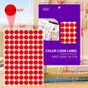 6 x PARLAIM 0.75" Colored Dot Stickers Round Color Coding Labels Polka Circle Dots Price Stickers for Office, Classroom,1320PCS Red