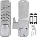 Mechanical Keyless Entry Door Lock 111 Digits Combination Password Security Coded Lock with Pushbutton Keypad for Kitchen Office Balcony Sliding Door