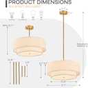 18-inch 3-Light Double Drum Chandelier for Dining Room, Bedroom