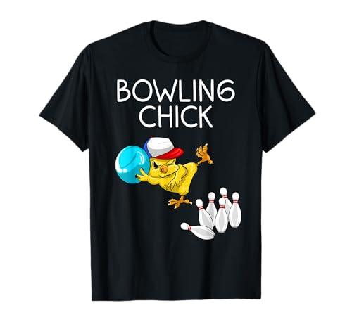 Funny Bowling Gift Women Cute Bowling Chick Sports Athlete T-Shirt, L