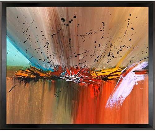 ArtistBe Illogical Island with Studio Black Wood Angle Frame, 22.5" x 26.5"