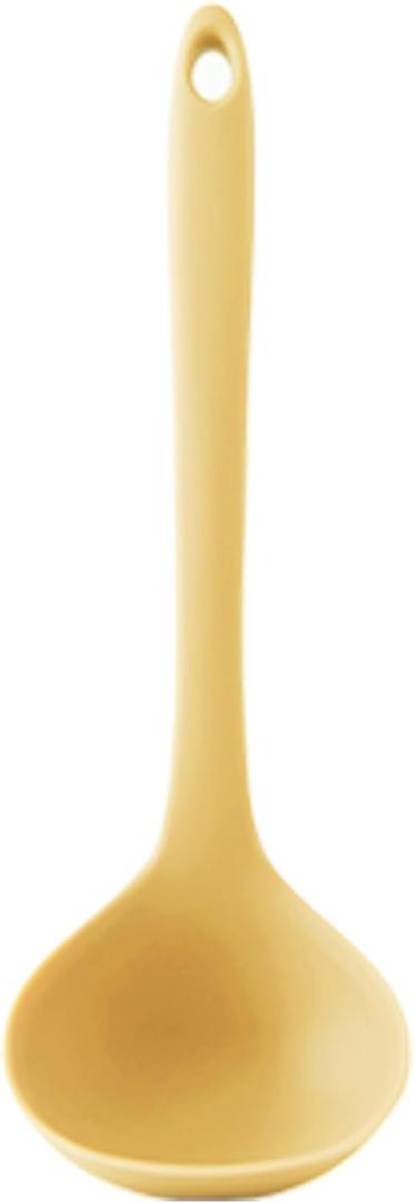 Platinum Silicone Cooking Ladle for Baking, Scraping & Mixing, 100% Food Grade Colorful Silicone Kitchen & Serving Utensils, Heat Resistant, Non-Stick Cookware - 8.6 inch Butter Yellow (Small)