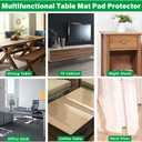47 Inch Dia Round Clear Plastic Dining Room Table Protector PVC Tablecloth Cover Mat Vinyl Tablecloth Waterproof Wipeable Furniture Tabletop Pad Table Runner Protector for Coffee Desk
