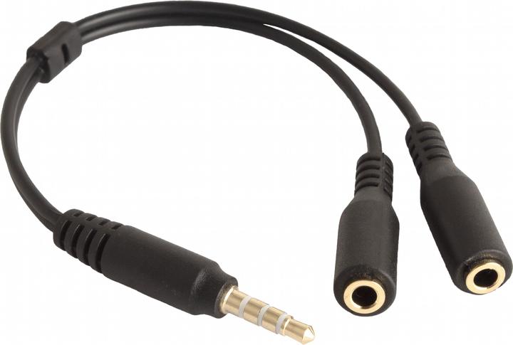 3.5mm Headphone Splitter, Black