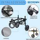 Dog Wheelchair for Back Legs, Light Weight Dog Wheelchair Cart with Disabled Hind Legs Walking, Adjustable