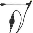 V-Moda BoomPro Microphone | for Gaming & Communication | Wired - 3.5 mm Jack | Flexible Boom | Clip-on Controller with Mute Button & Volume Wheel | Black