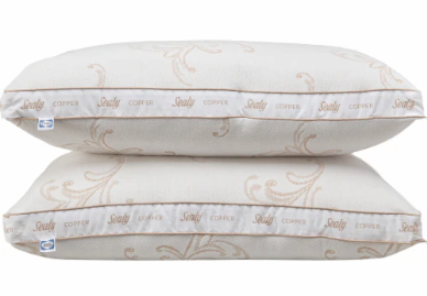 Sealy® Copper Rest Bed Pillow 18.5"x26.5"x1.5", Pack of 1 