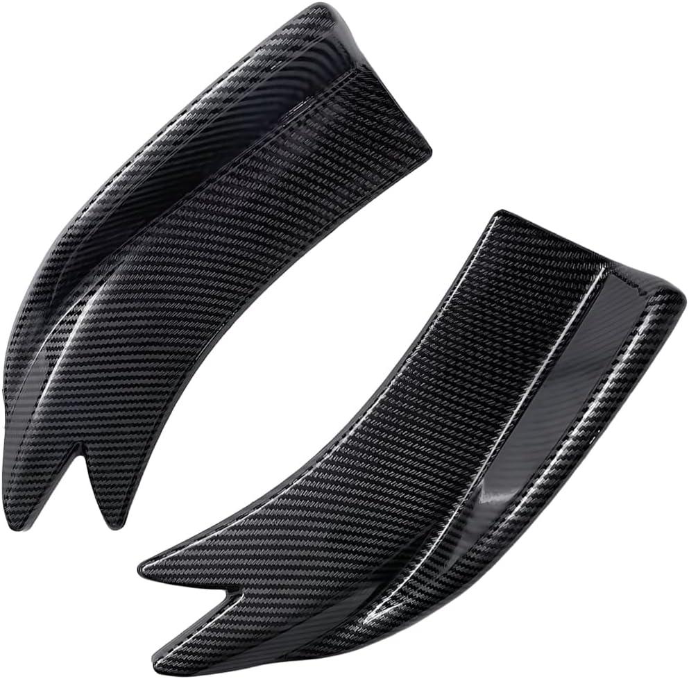 Universal Rear Diffuser Car Spoiler, Rear Bumper Lip Body Canard Spoilers Black Lip Side Skirt Spoiler Splitter Protector Exterior Decoration Trim Kit Anti-Scratch (10.6inch,Carbon Fiber)