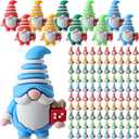 Mini Gnomes Figurines Bulk Miniature Ornaments Hide and Seek Small Statues Decor Tiny Gifts Home Party Craft Dollhouse Decoration(100 Pcs)