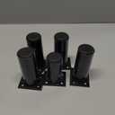 Sumnacon 4Pcs 4 Inch Aluminum Alloy Furniture Cabinet Legs - Adjustable Replacement Legs for Worktop/Unit/Breakfast Bar/Desk Table Black