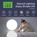 LightingWill 24 Inch LED Flush Mount Ceiling Light Fixture, 6000K Cool White, 5600LM, 45W, Flat Modern Round Lighting Fixture, 400W Equivalent White Ceiling Lamp for Kitchens, Bedrooms.etc.