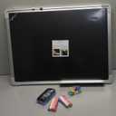 Chalkboard Set - Framed Black Board 24 x 18 inch with 1 Magnetic Eraser, 14 Chalk Sticks (7 Colors) and 2 Magnets - Small Wall Hanging Blackboard with Frame for Home, Kitchen and Kids (24x18)