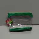 'FLAWLESS' Clear/Green Cosmetic Case (8in. x 6in)