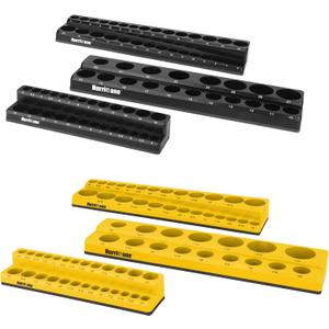 HURRICANE Magnetic Socket Organizer Set, 6 Piece Socket Holder Set Includes 1/4", 3/8", 1/2" Drive Metric SAE Socket Trays