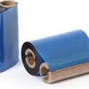 (4 Rolls) 2.24" x 244' Premium Resin Ribbon, 57mm x 74m Black Thermal Transfer Ribbon for 2'' Desk-Top Thermal Label Printers Like Zebra TLP2824, TSC, GoDex, Honeywell.. 1/2'' core