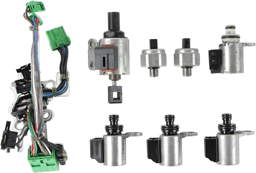 JF011E RE0F10A CVT Transmission Solenoid Kit, Compatible with Altima Rogue Sentra Caliber 2.0L 2.4L 2.5L, Automotive Transmission Solenoids Valve Sensor Replace Part