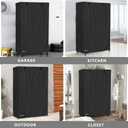 Shelf Covers for Wire Shelving,600D Waterproof&Dustproof Standing Shelf Unit Cover,Fits 5-Tier Adjustable Heavy Duty Storage Shelving Unit 36''L x 14''W x 72''H,Black