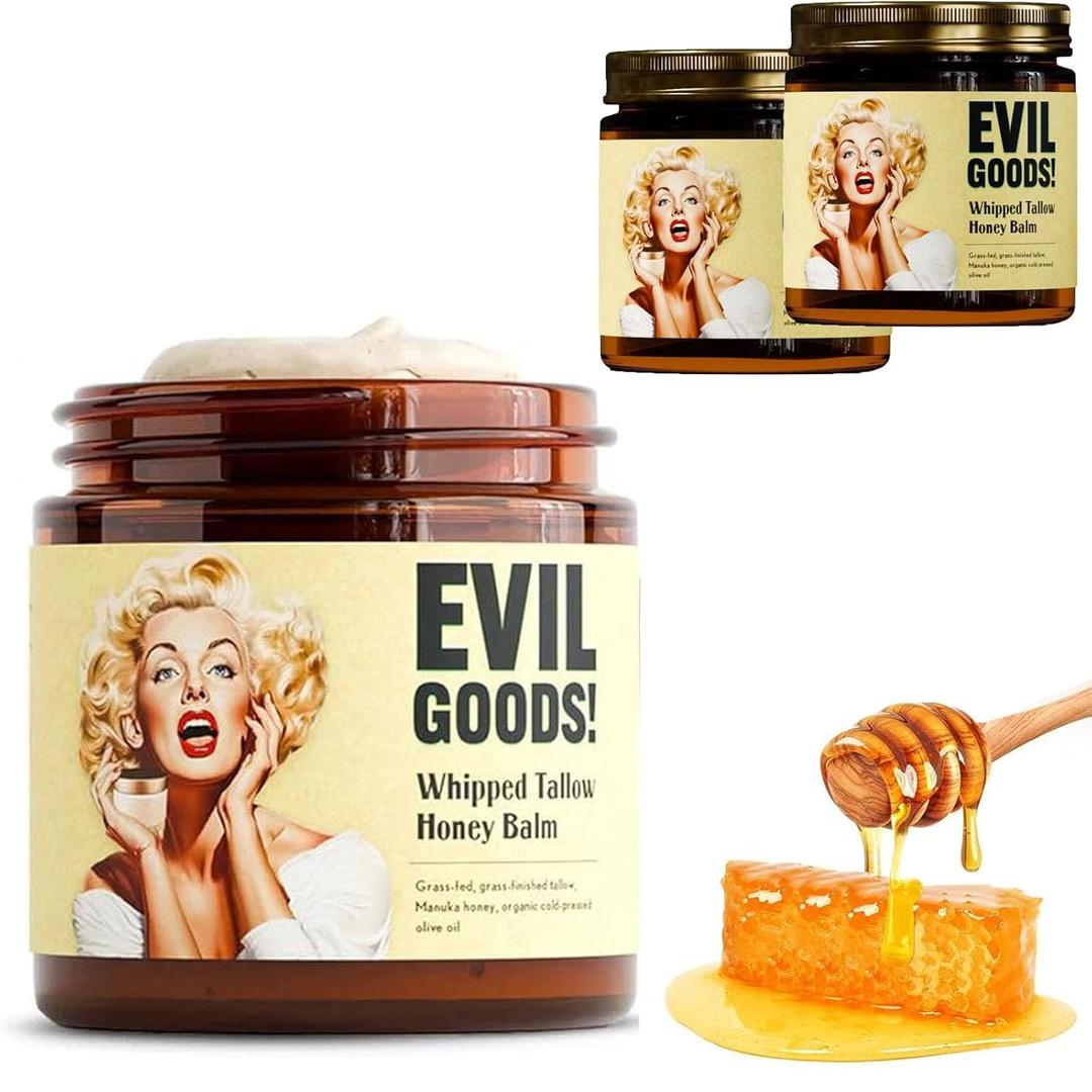 Whipped Beef Tallow and Honey Balm,Tallow Honey Balm,Tallow Face Moisturizer,Grass Fed Grass Finished Face Cream,Hydrates and Nourishes the Skin (2)