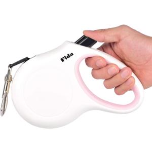 Fida Retractable Dog Leash Large Breed, Heavy Duty 16 ft Dog Walking Leash for Large Dogs up to 110 lbs, 360 Tangle Free, White